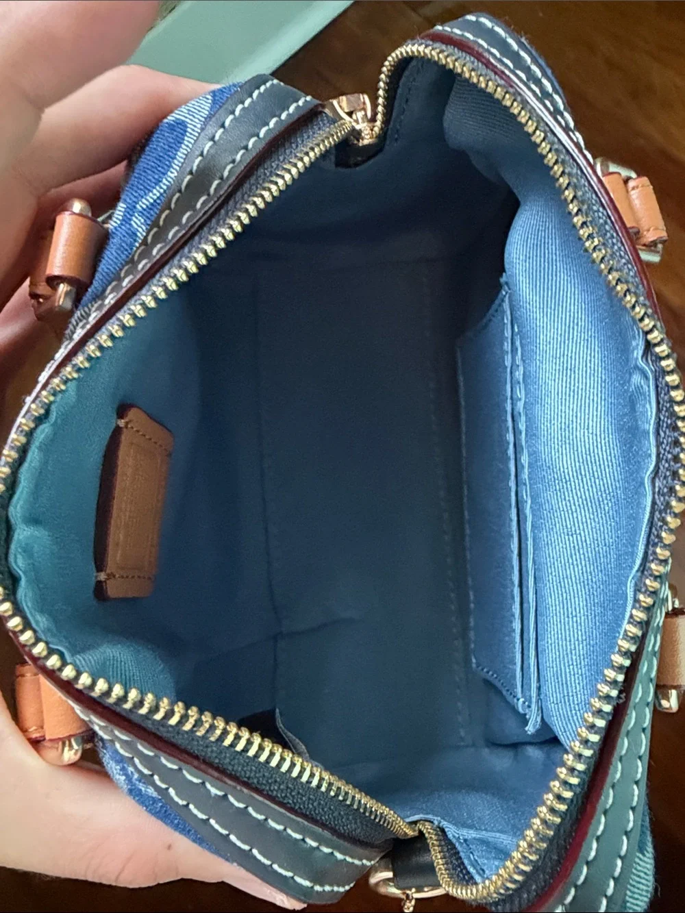 Coach Mini Denim Rowan Bag - Picture 3 of 6